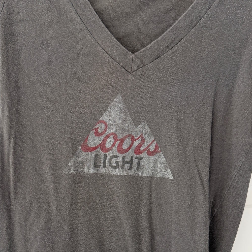 Coors Light Gray V-Neck T-Shirt